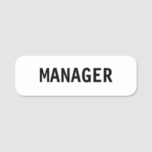 MANAGER Editable Text Name Tag