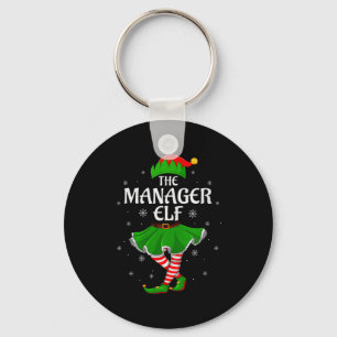 Manager Elf Christmas Family Girls Women Elf Squad Key Ring