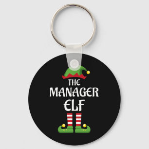 Manager Elf Family Matching Group Christmas  Key Ring
