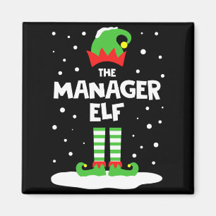Manager Elf Matching Group Family Holiday Christma Magnet