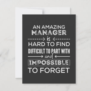Manager, Gift For Manager, A Truly Great Manager Thank You Card