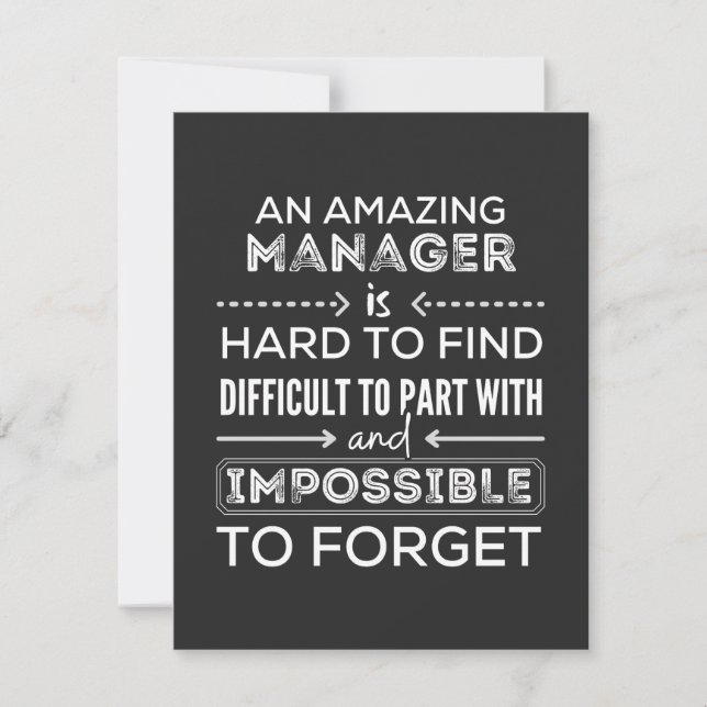 Manager, Gift For Manager, A Truly Great Manager Thank You Card (Front)