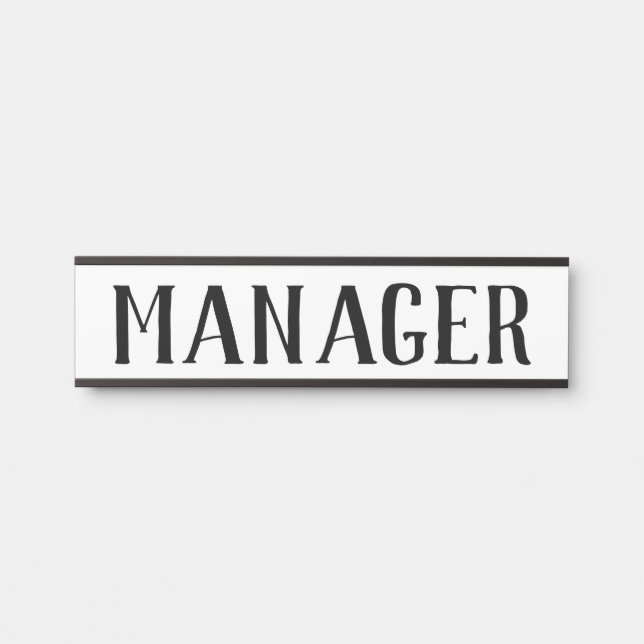 Manager Hanging Door Sign Name Plate (Front)