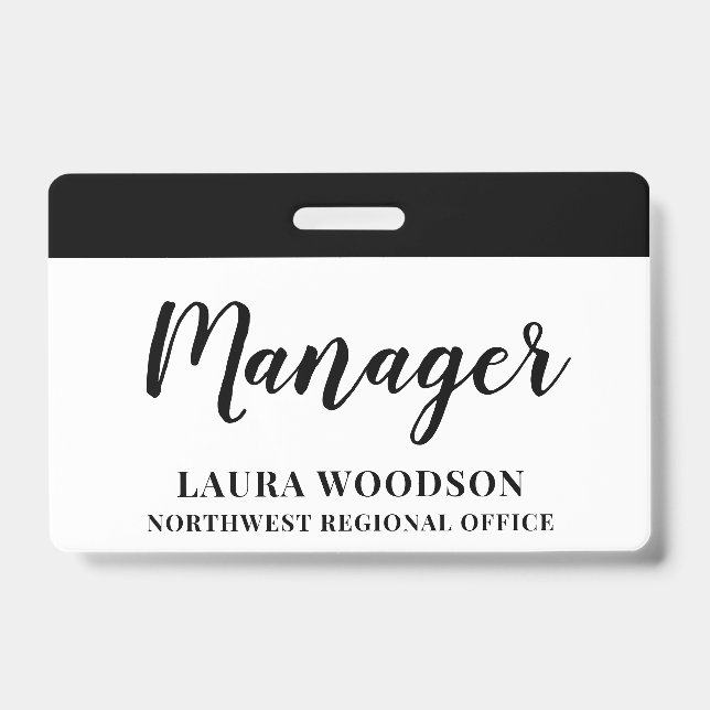 Manager  ID badge (Front)