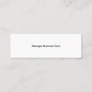 Manager Mini Business Card