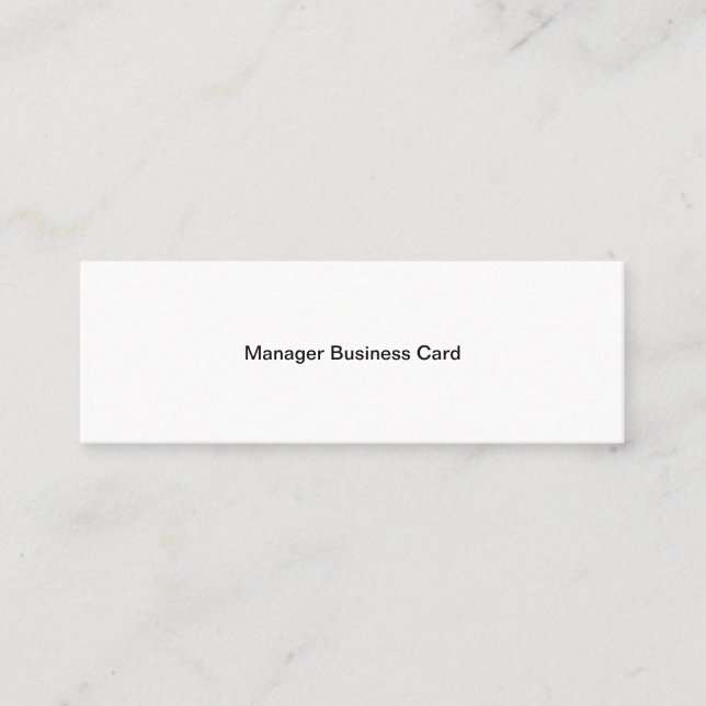 Manager Mini Business Card (Front)
