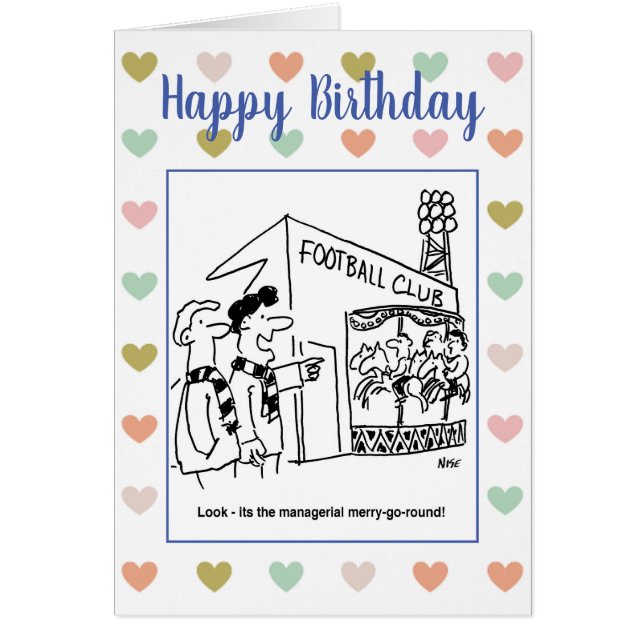 Managerial Merry-Go-Round Football Cartoon (Front)