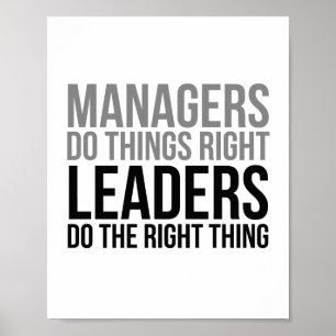 Managers Do Things Right Poster