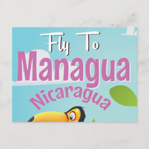 Managua, Nicaragua vintage travel poster Postcard