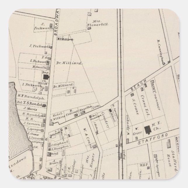 Manahawkin, New Jersey Square Sticker (Front)