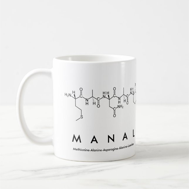 Manal peptide name mug (Left)