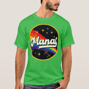 Manal Rainbow In Space Vintage Style T-Shirt