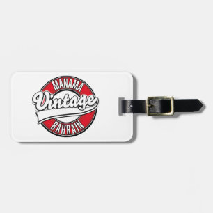 Manama Bahrain Vintage logo Luggage Tag