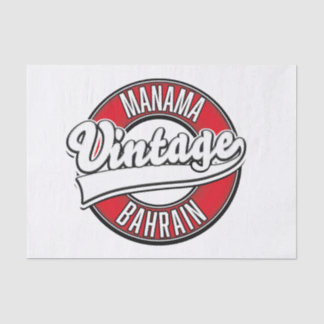 Manama Bahrain Vintage logo Tissue Paper
