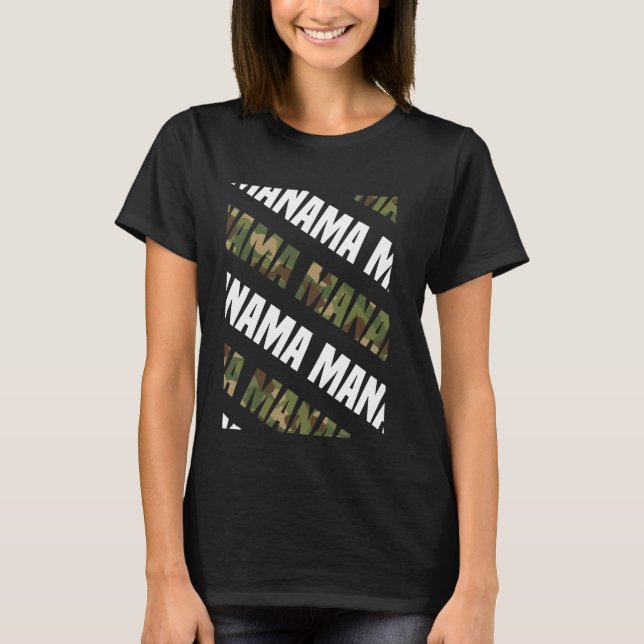 Manama Camo Pattern Green Camouflage T-Shirt (Front)