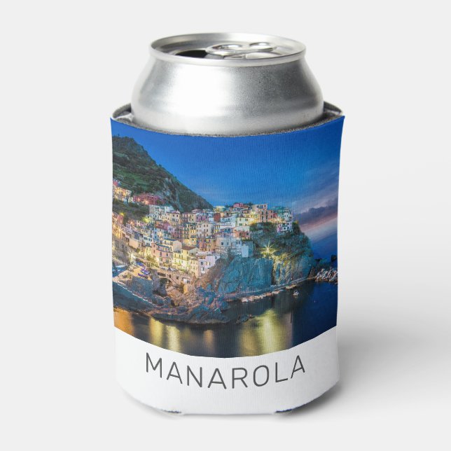Manarola Cinque Terre La Spezia Italy Panorama Can Cooler (Can Front)