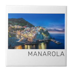 Manarola Cinque Terre La Spezia Italy Panorama Tile