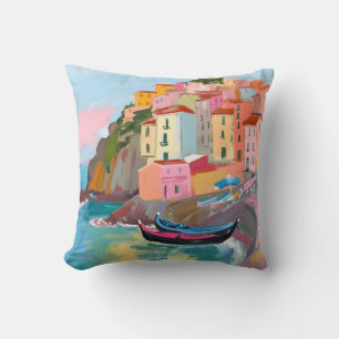 Manarola Cinque Terre Liguria Italy Europe Cushion