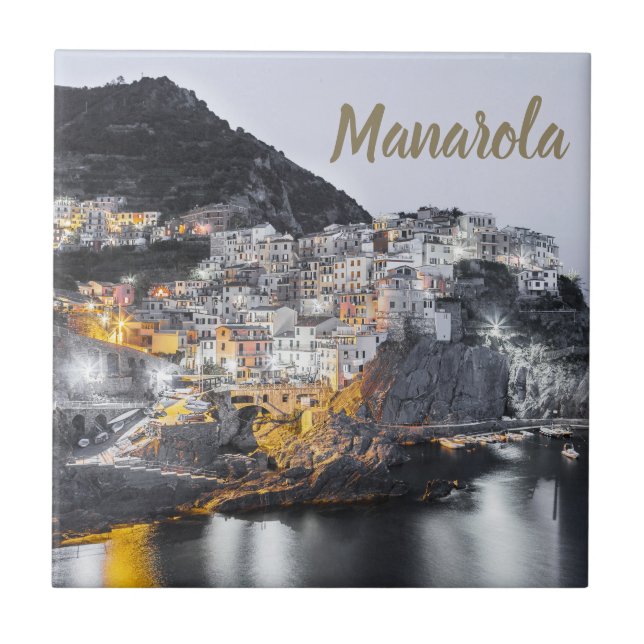 Manarola Cinque Terre Liguria Italy Fine Art gift Tile (Front)