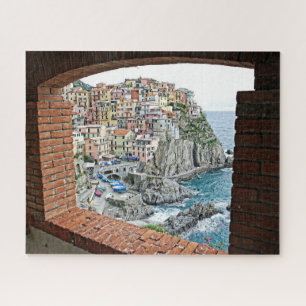Manarola, Italy - Window View - 16x20 - 520 pcs. Jigsaw Puzzle
