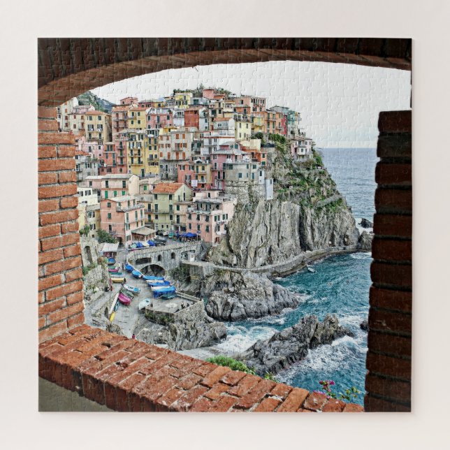 Manarola, Italy - Window View - 676 pcs. Jigsaw Puzzle (Vertical)
