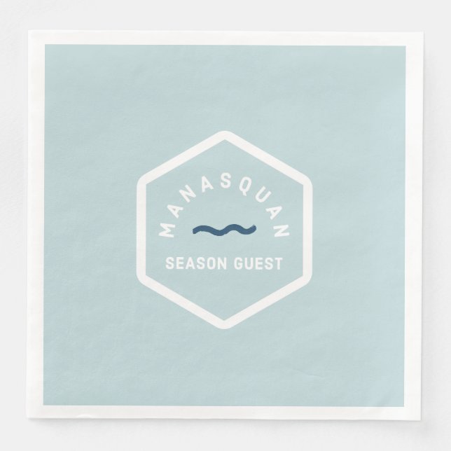 Manasquan Beach Badge Napkins (Front)