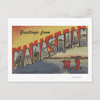 Manasquan, New Jersey - Large Letter Scenes 2 Postcard
