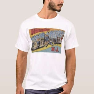 Manasquan, New Jersey - Large Letter Scenes T-Shirt