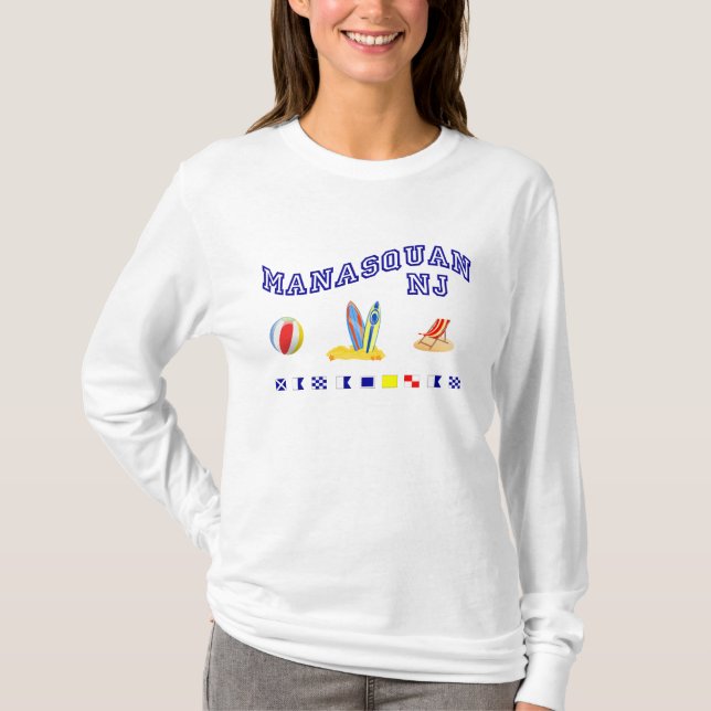 Manasquan NJ - Maritime Spelling T-Shirt (Front)