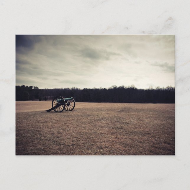 Manassas Battlefield Cannon Postcard (Front)