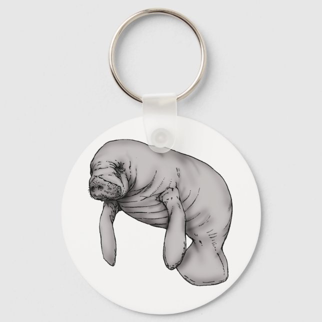 manatee art key ring (Front)