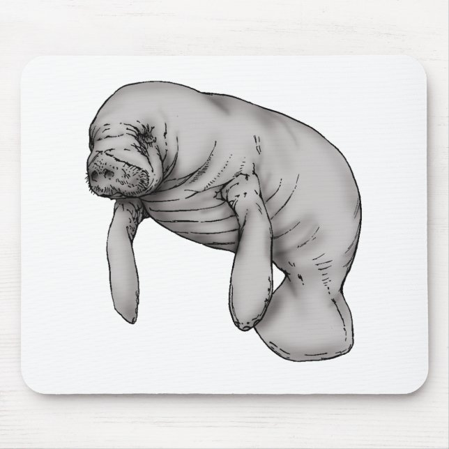 manatee art mouse mat (Front)