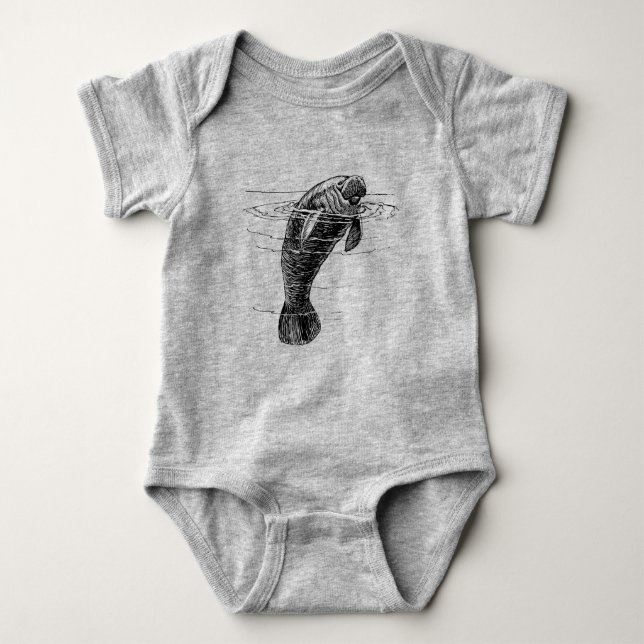 Manatee baby bodysuit (Front)