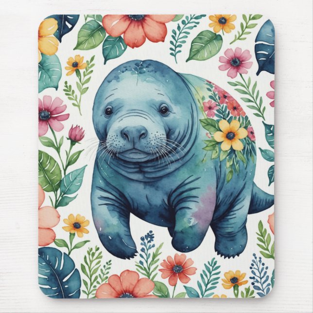 Manatee baby shirt mouse mat (Front)