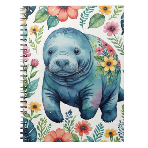 Manatee baby shirt notebook