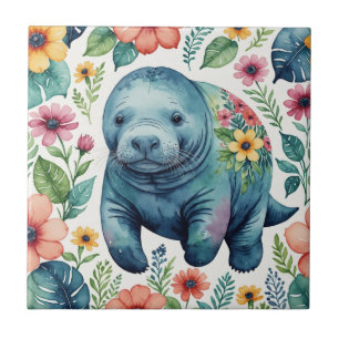 Manatee baby shirt tile