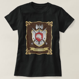Manatee Battle Crest Sigil Brown T-Shirt