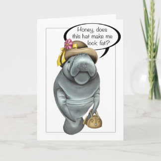 Manatee Birthday Greeting Card