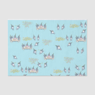 Manatee birthday tissue paper