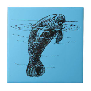 Manatee ceramic tile
