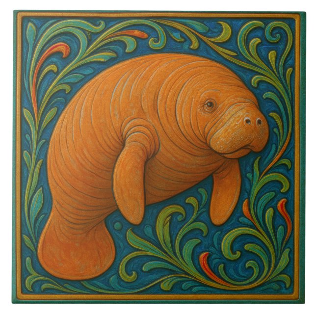 Manatee - Ceramic Tile (Front)