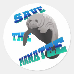 Manatee Classic Round Sticker