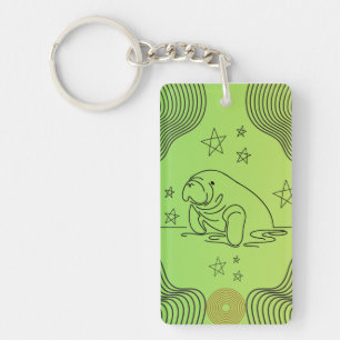 Manatee design on keychain