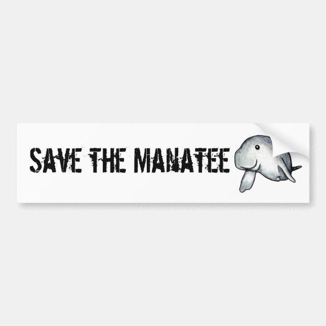 Manatee-EB01 Bumper Sticker (Front)