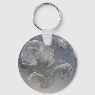 Manatee Family Key Ring