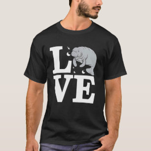 Manatee Lover Florida Sea Cow Marine Life Design T-Shirt