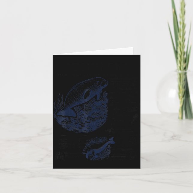 Manatee lover respect the locals sea ocean save th card (Front)