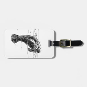 Manatee luggage tag