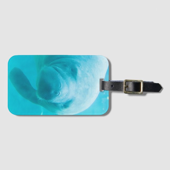 Manatee Luggage Tag (Front Horizontal)