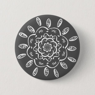 Manatee Mandala 6 Cm Round Badge